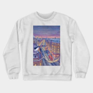 London Winter: Angels on a rooftop Crewneck Sweatshirt